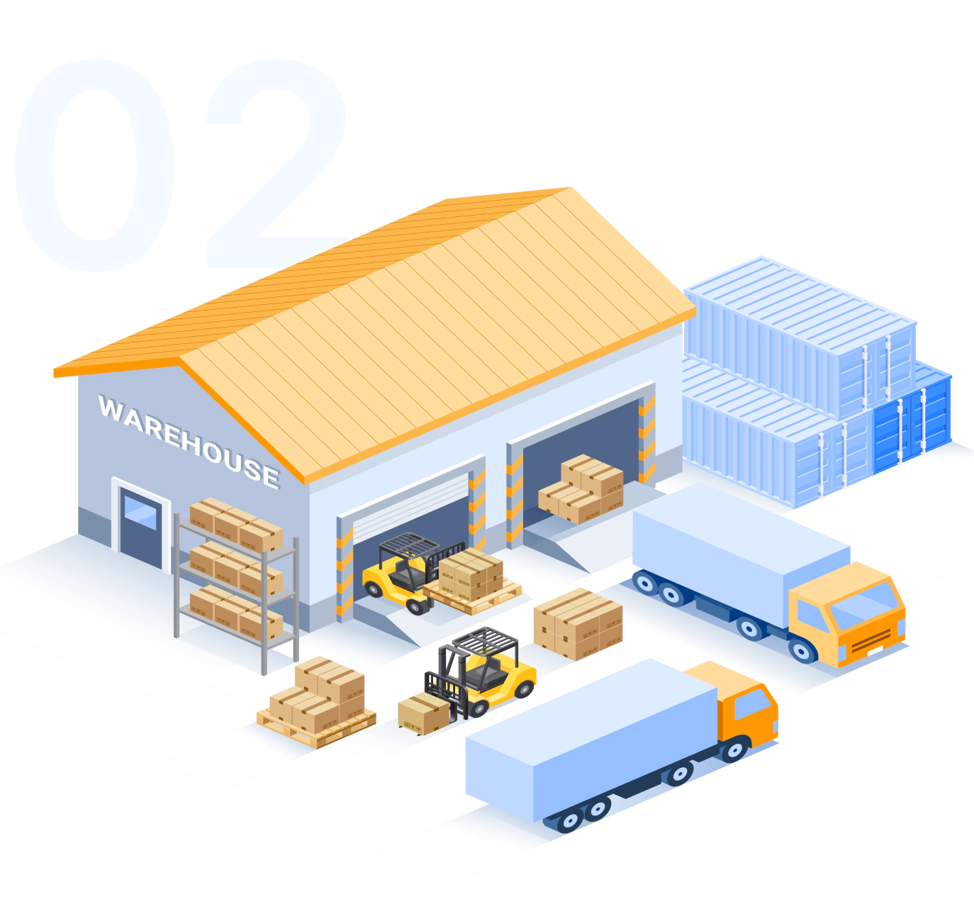 自動倉庫のイラスト