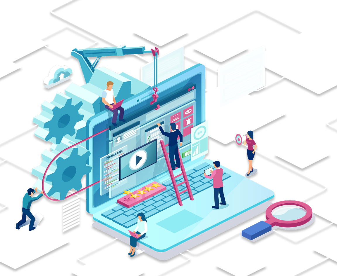 仕事紹介を表す機械設計のイラスト